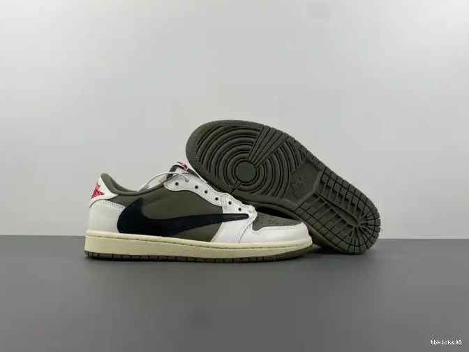 Rep TBkick LOW OLIVE SCOTT OG TRAVIS AIR MEDIUM 1 DM7866-200 X JORDAN 0512